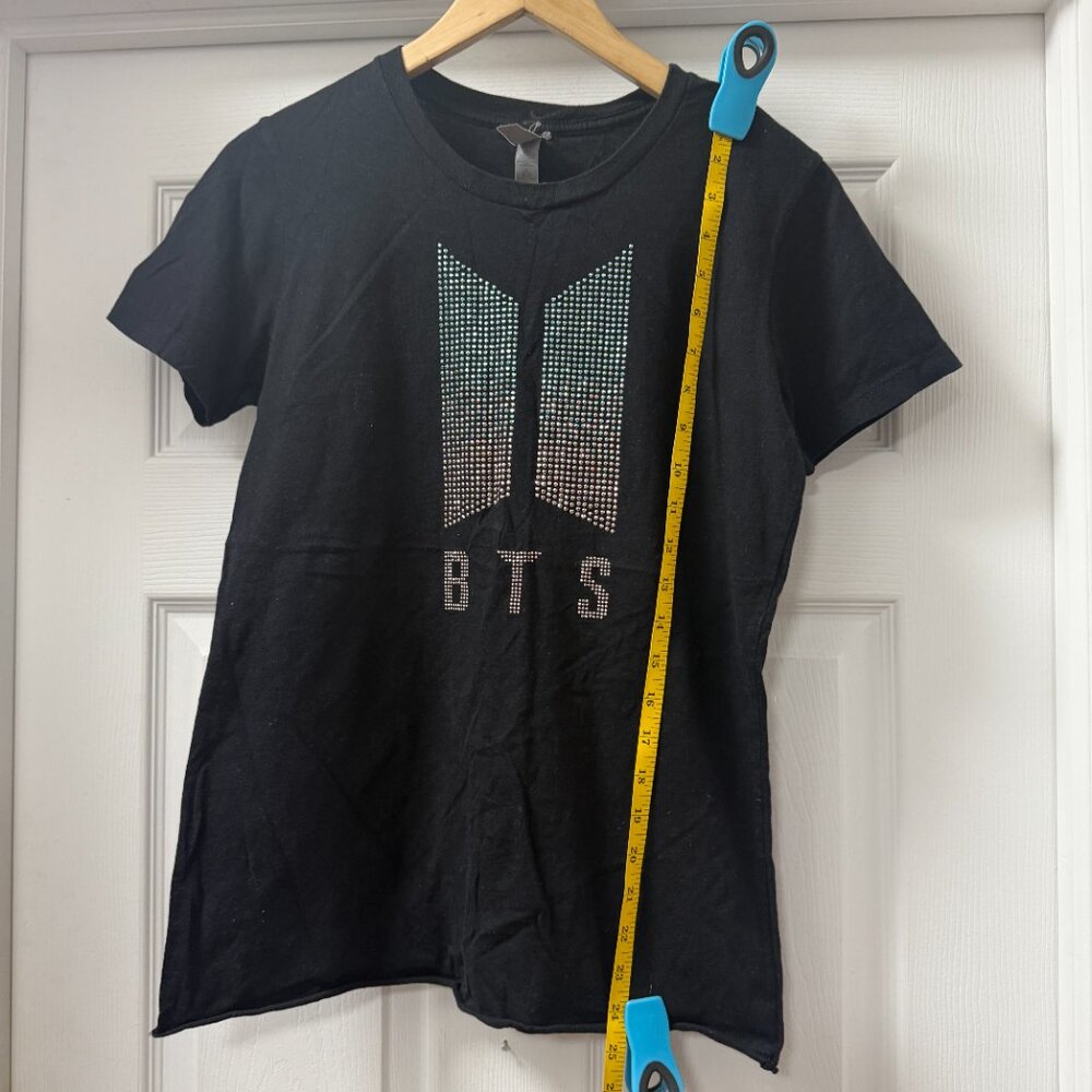 BTS Army K-pop sparkly rhinestones Next Level Apparel tee size large runs small - Picture 3 of 11